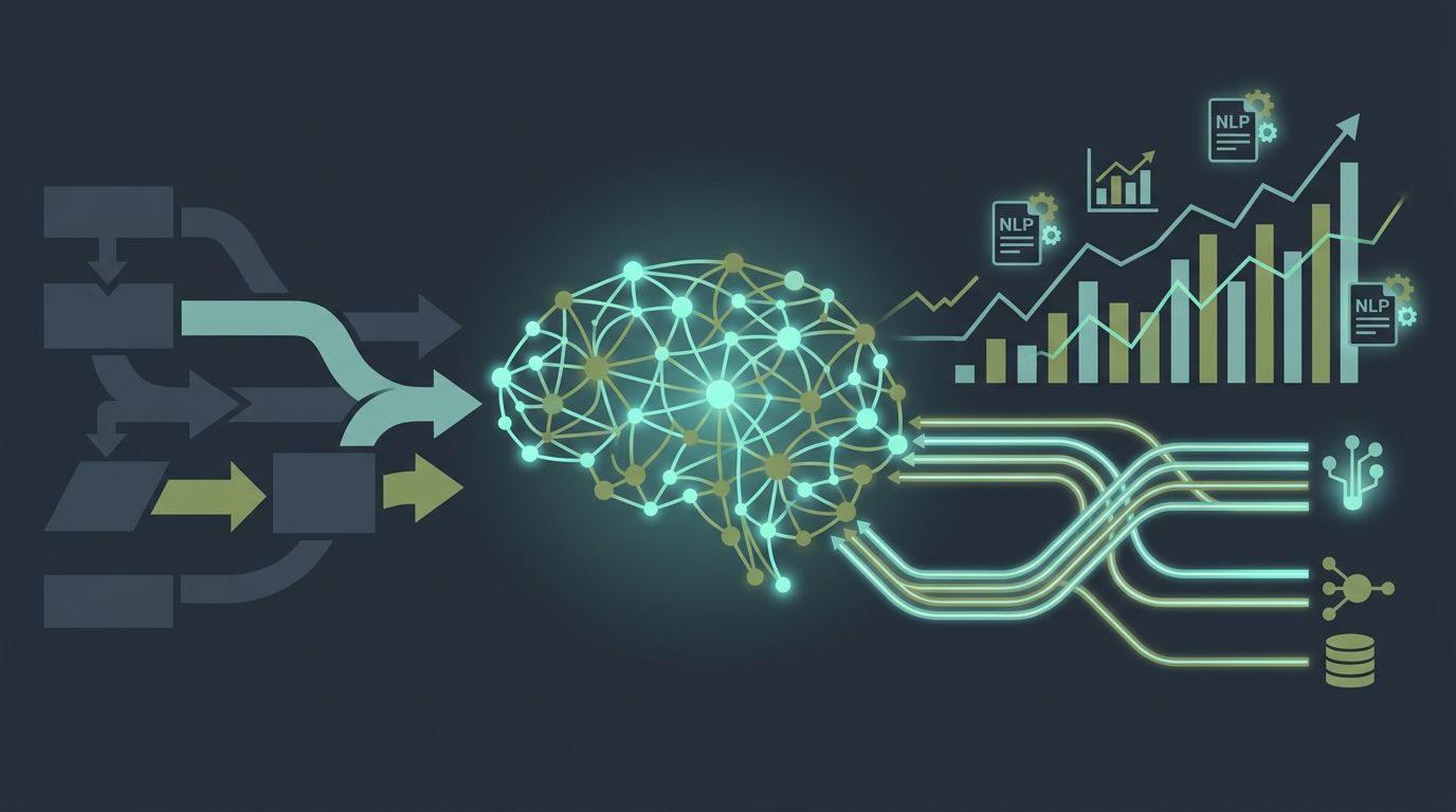 AI Transformation: intelligent workflows, analytics, NLP, and decision support